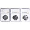 Image 1 : 3-1964 KENNEDY HALF DOLLARS, NGC PF-67