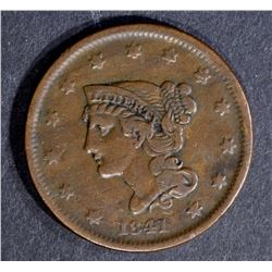 1841 LARGE CENT, VF/XF KEY DATE