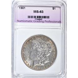 1901 MORGAN DOLLAR, NGP CH BU
