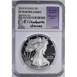 2014 W AMERICAN SILVER EAGLE  NGC PF 70