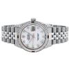 Image 3 : Rolex Men's Stainless Steel MOP Diamond & Ruby Diamond Datejust Wristwatch