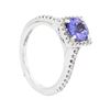 Image 3 : 14KT White Gold 1.20 ctw Tanzanite and Diamond Ring