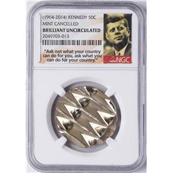 1964-2014 Mint Cancelled Kennedy Half Dollar Coin NGC Brilliant Uncirculated