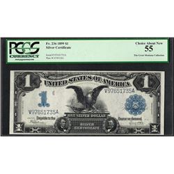 1899 $1 Black Eagle Silver Certificate Note Fr.236 PCGS Choice About New 55