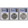 Image 1 : Lot of (3) 1983Mo Mexico Libertad Onza Silver Coins NGC MS65