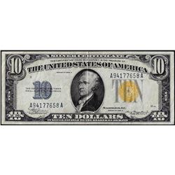 1934A $10 North Africa WWII Emergency Issue Silver Certificate Note