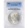 Image 1 : 1928 $1 Peace Silver Dollar Coin PCGS MS62