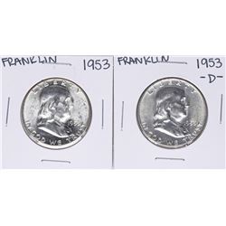 Lot of 1953 & 1953-D Franklin Half Dollar Coins
