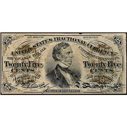 March 3, 1863 25 Cents Third Issue Fractional Currency Note