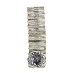 Roll of (50) 1964 Brilliant Uncirculated Roosevelt Dimes