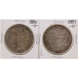 Lot of 1886-O & 1887-O $1 Morgan Silver Dollar Coins