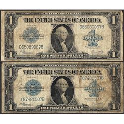 Lot of (2) 1923 $1 Silver Certificate Notes