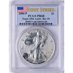 2006-P $1 Reverse Proof American Silver Eagle Coin PCGS PR68 First Strike