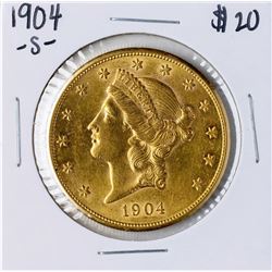 1904-S $20 Liberty Head Double Eagle Gold Coin