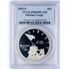 Image 1 : 2005-P $1 Marines Silver Commemorative Coin PCGS PR69DCAM