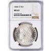 Image 1 : 1884-O $1 Morgan Silver Dollar Coin NGC MS63