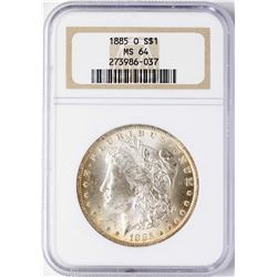 1885-O $1 Morgan Silver Dollar Coin NGC MS64