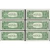 Image 2 : Lot of (6) 1957 $1 Silver Certificate Notes