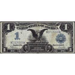 1899 $1 Black Eagle Silver Certificate Note Splits