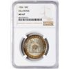 Image 1 : 1936 Delaware Commemorative Half Dollar Coin NGC MS67