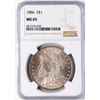Image 1 : 1886 $1 Morgan Silver Dollar Coin NGC MS65