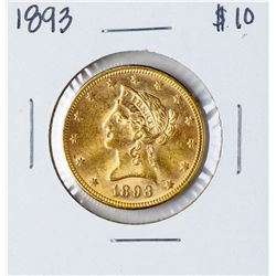 1893 $10 Liberty Head Eagle Gold Coin