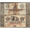 Image 1 : Lot of 1862 $5 & $10 The State of Georgia Obsolete Note