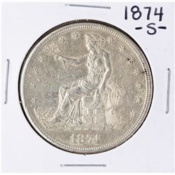 1874-S $1 Trade Silver Dollar Coin