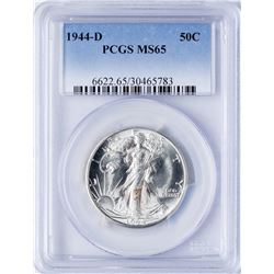 1944-D Walking Liberty Half Dollar Coin PCGS MS65