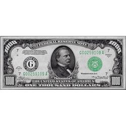 1934A $1,000 Federal Reserve Note Chicago