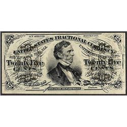 March 3, 1863 Twenty Five Cents Third Issue Fractional Currency Note