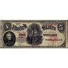 Image 1 : 1907 $5 Woodchopper Legal Tender Note