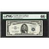 Image 1 : 1953B $5 Silver Certificate Note Fr.1657 PMG Gem Uncirculated 66EPQ