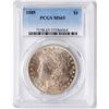 Image 1 : 1885 $1 Morgan Silver Dollar Coin PCGS MS65