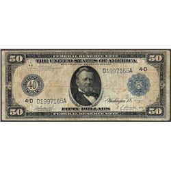 1914 $50 Federal Reserve Note Cleveland