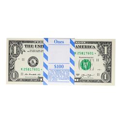 Pack of (100) Consecutive 2013 $1 Federal Reserve STAR Notes Dallas