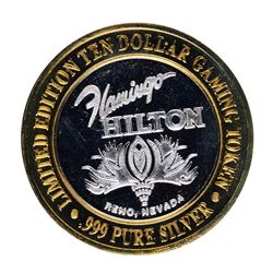 .999 Silver Flamingo Las Vegas Nevada $10 Casino Limited Edition Gaming Token