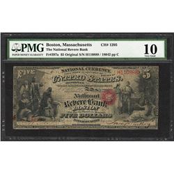 First Series $5 National Reserve Bank Boston, MA CH# 1295 National Currency Note