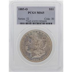 1885-O $1 Morgan Silver Dollar Coin PCGS MS65