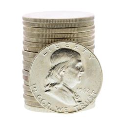 Roll of (20) Brilliant Uncirculated 1962-D Franklin Half Dollar Coins
