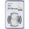 Image 1 : 1882-S $1 Morgan Silver Dollar Coin NGC MS65