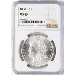 1880-S $1 Morgan Silver Dollar Coin NGC MS63