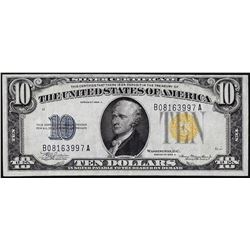 1934A $10 North Africa WWII Emergency Issue Silver Certificate Note