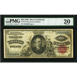 1886 $20 Silver Certificate Note Fr.316 PMG Very Fine 20