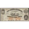 Image 1 : 1863 State of Alabama Twenty-Five Cents Obsolete Note