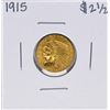Image 1 : 1915 $2 1/2 Indian Head Quarter Eagle Gold Coin