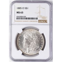 1885-O $1 Morgan Silver Dollar Coin NGC MS63