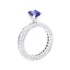 Image 4 : Platinum 3.08 ctw Sapphire and Diamond Ring