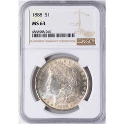 1888 $1 Morgan Silver Dollar Coin NGC MS63