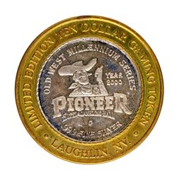 .999 Silver Pioneer Hotel & Gambling Hall $10 Casino Limited Edition Gaming Toke